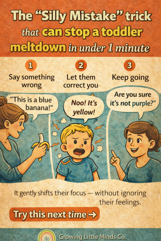 silly mistake trick that stops toddler meltdown