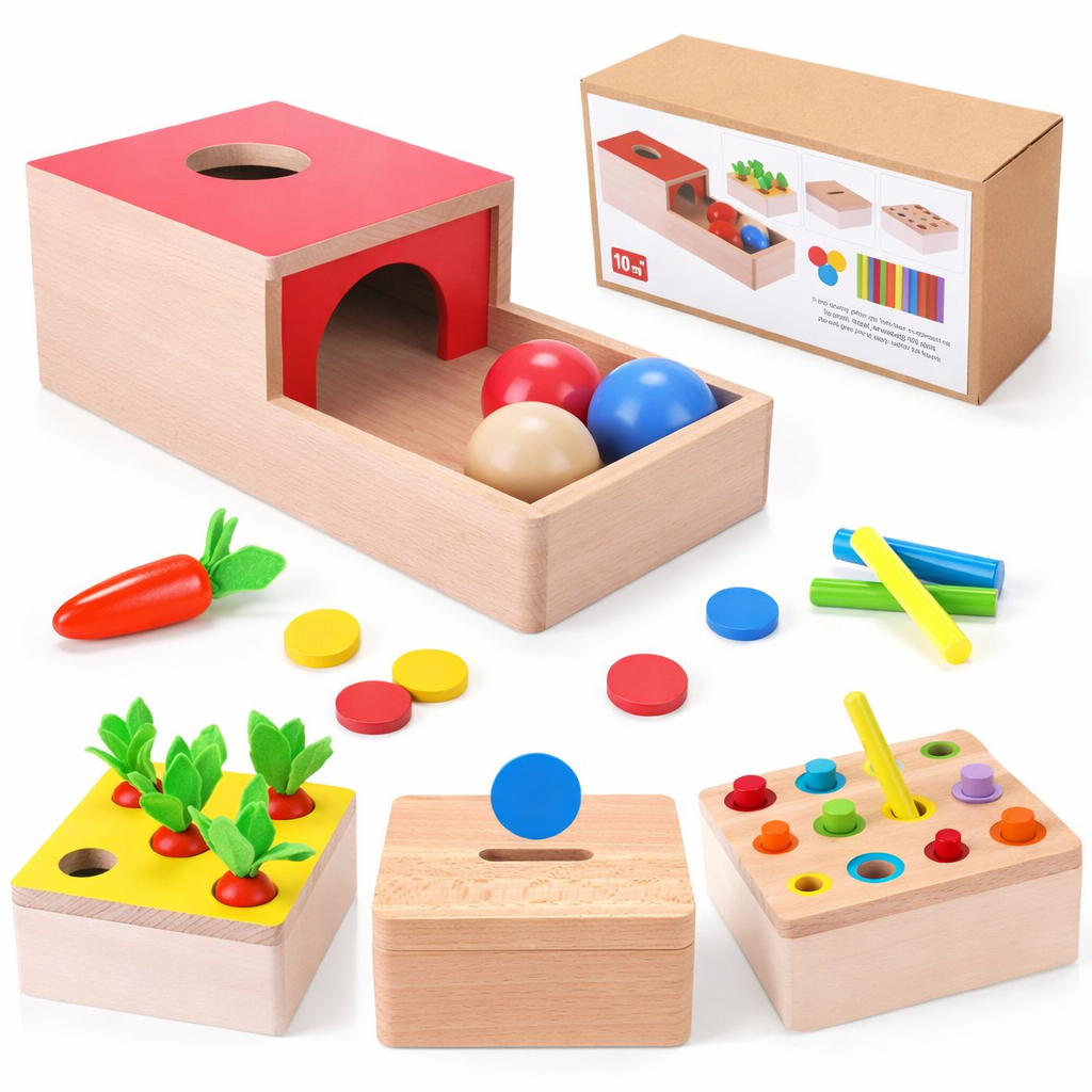 multi activity box wooden ball drop