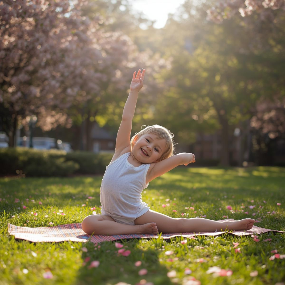 toddler doing yoga