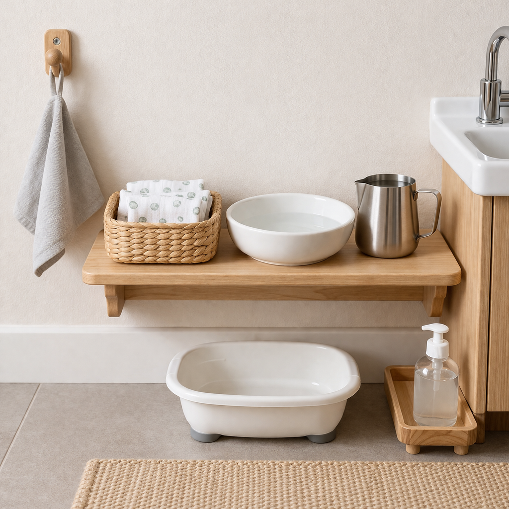 wash up setup for toddlers