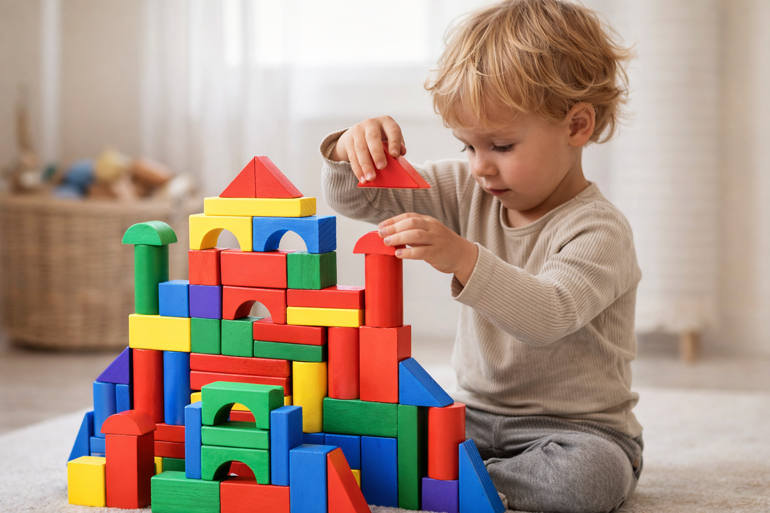 wooden building blocks toddler