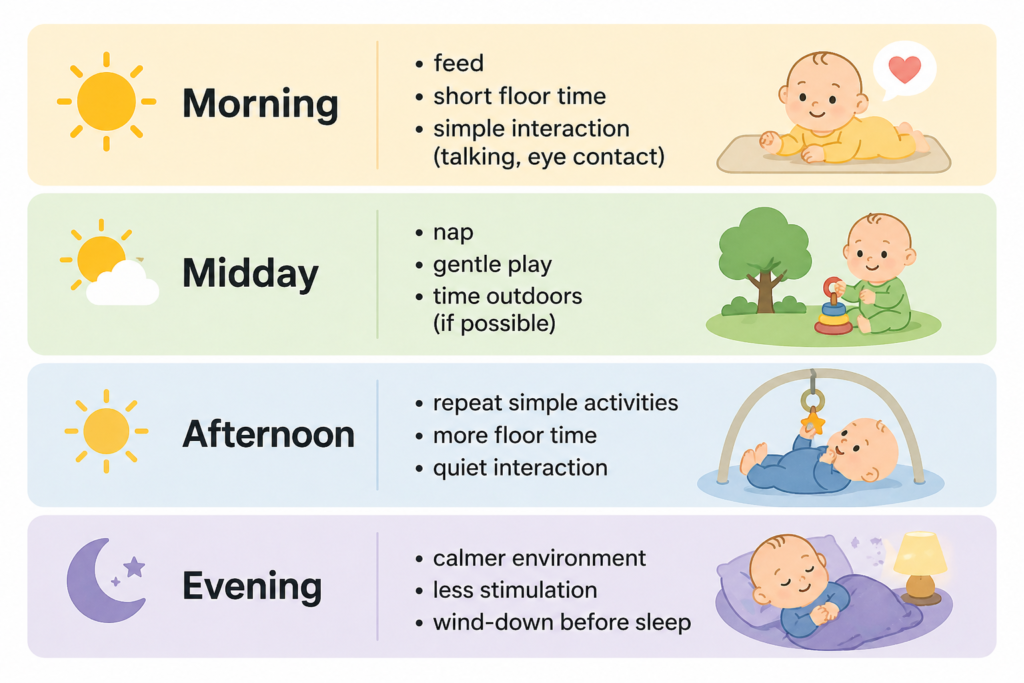 daily routine for 4 month olds