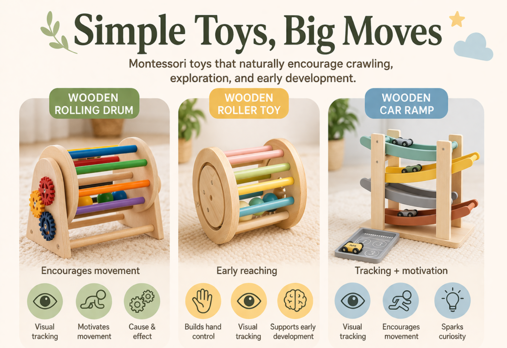 montessori toys that encourage crawling