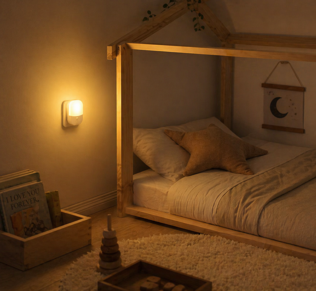 plug-in led night light for babies and toddlers