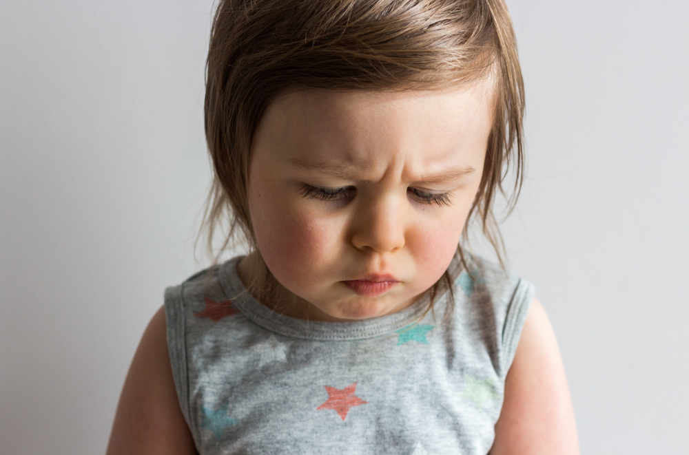 toddler sulking