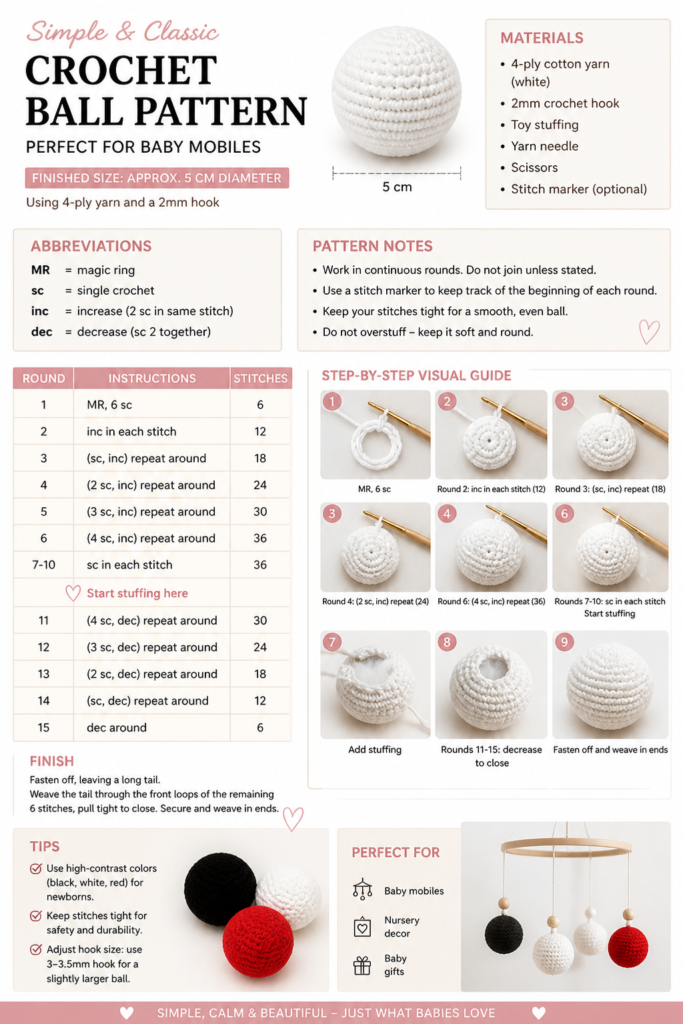 mobile ball crochet pattern