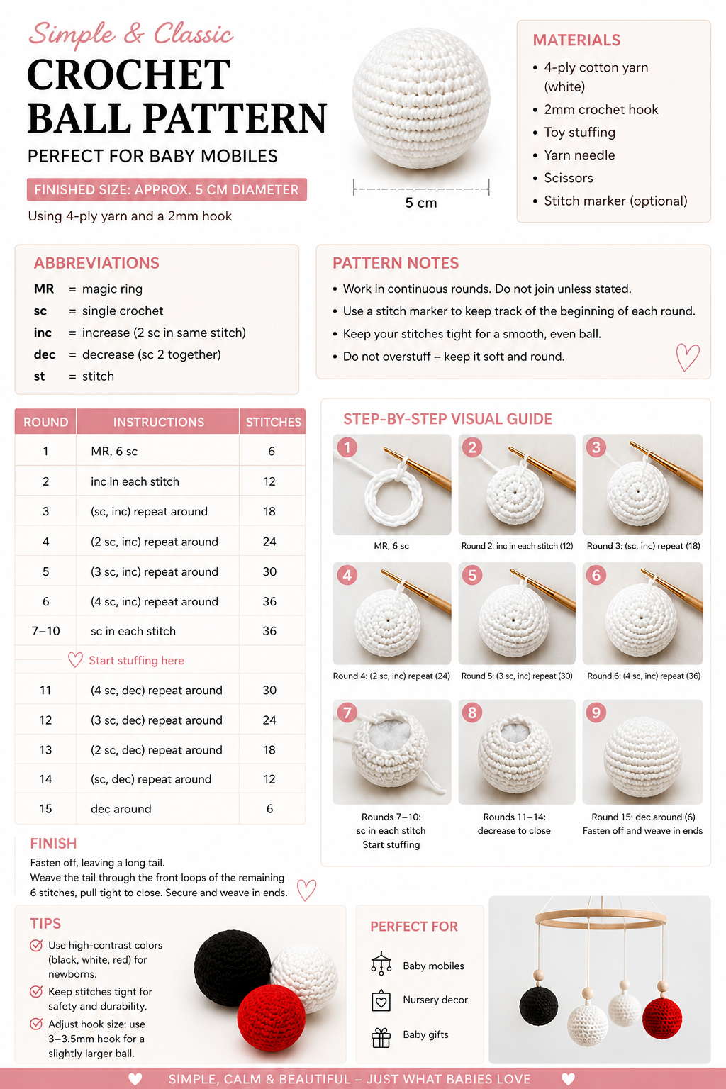 MObile ball crochet DIY