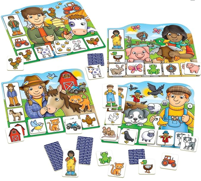 old macdonald lotto board game for toddlers