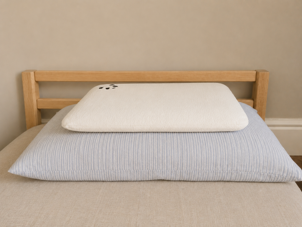 Panda London Toddler Pillow size comparison with adult pillow