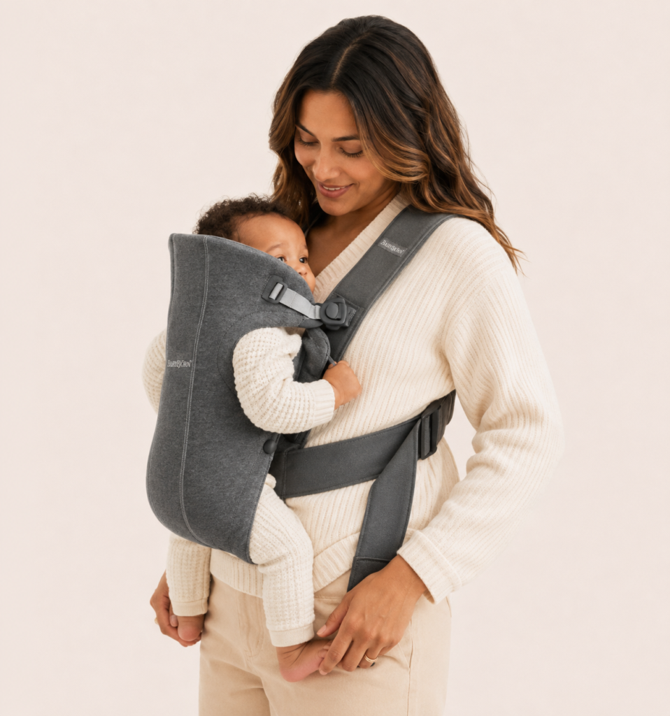 BabyBjörn Mini baby carrier for newborn baby recommended for C-section recovery
