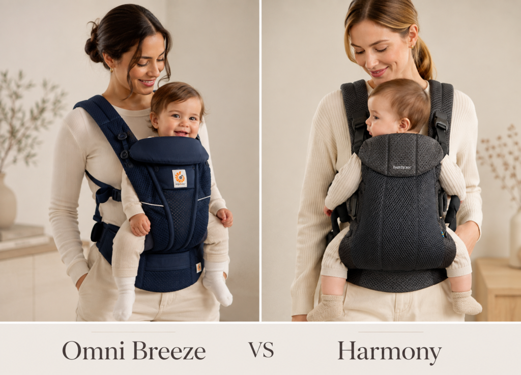 rgobaby Omni Breeze vs BabyBjörn Harmony comparison