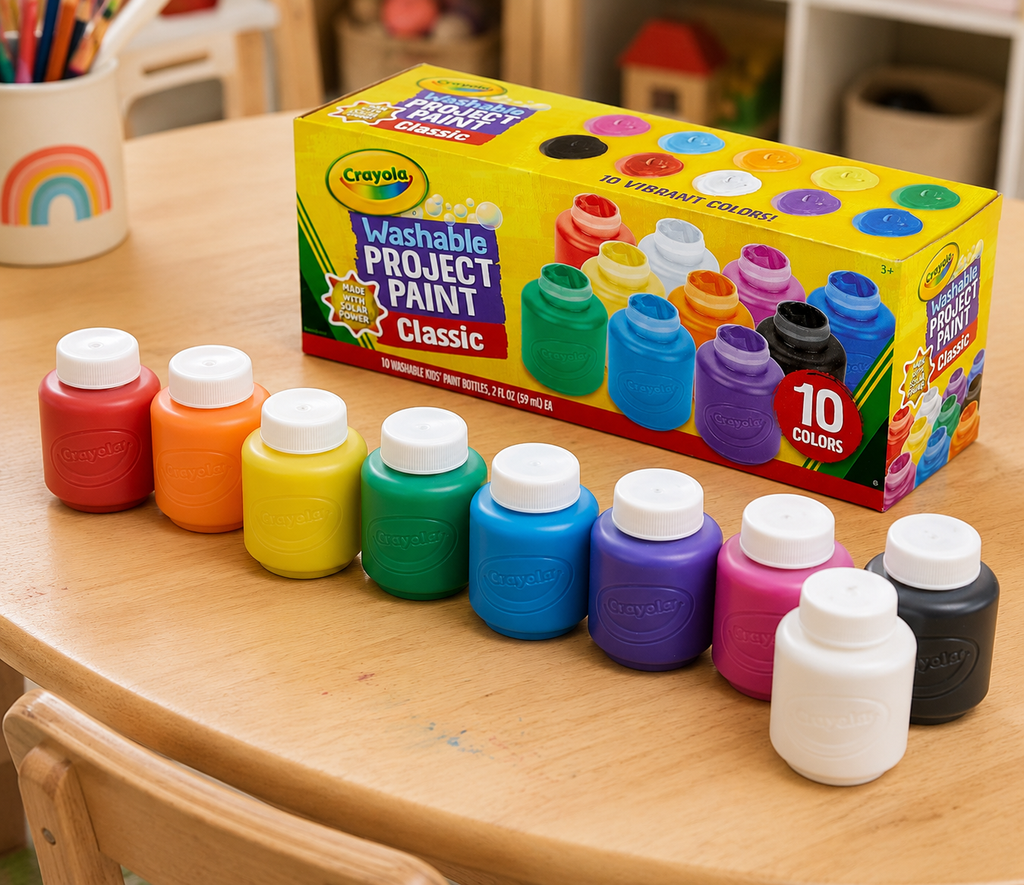 Washable crayola paint set for toddlers.